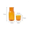 Wine Glasses Color Water Carafe With Tumbler Glass Cold Bottle Cup Sets Bedside Pitcher Soda Dispenser Drinkware