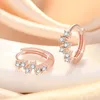 Women Fashion Small Hoop Huggies Earrings Luxury Cubic Zirconia Statement unisex Earring