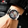 Orologi da polso 2023 Orologio da uomo Skeleton Sport Orologio da polso meccanico automatico militare Bridge Hollow Orologio da uomo in pelle Relogio Masculino