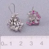 Stud Earrings MeiBaPJ DIY 925 Silver Empty Holder 9-10mm Natural Semiround Pearls Fashion Flower Fine Wedding Jewelry For Women