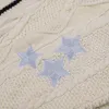 女性のセーター秋のテイテイの女性スター刺繍カーディガンlor vネックニットセーターファッションウォームスウィフベージュホリデー