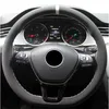 Fundas para volante CUSTOM Fit CUBIERTA CUERO ALCANTARA HILO DE PUNTO AZUL BEIGE ROJO GRIS COLORES TEMPORADA ANTIDESLIZANTE SOPORTE RESISTENTE MA322b