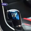 AEing Car Gear Shift Knob Gear Head Cover R VWフォルクスワーゲンゴルフ7 MK7ゴルフ5 6パッサットB5249のシンボルステッカー