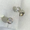 Stud Classic 925 sterling zilveren zirkoon ronde enkele diamanten oorbel s eenvoudige modemerk partij prachtige sieraden 230729
