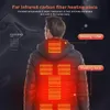 Erkek ceketler Erkekler 9 Alanlar Isıtmalı Ceket USB Kış Kış Dış Mekan Elektrikli Isıtma Sıcak Sprotlar Termal Kat Giysileri Isıtılabilir Pamuk Ceket 230729