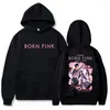 Herrtröjor kpop bp rosa mens höst vinter pojkar flickor tröjor mode cosplay hoodie