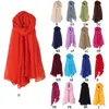 Scarves Fashion 17 Colors Women Long Scarf Wrap Vintage Cotton Linen Large Shawl Hijab Elegant Solid Black Red White Pink