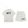 2023 Men's T-shirts Summer T-shirts Essentia Unisex 1977 Mens Tracksuits Printed Casual Sports Suit High Street Loose Short Sleeve M7