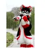 Klassisk fursuit husky krökta ben maskot kläder lämplig forparty dressing långhårig räv hund maskot set