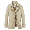 Hommes Trench-Coats Mode Affaires Hiver Chaleur Plus Veste M-5XL Section 2023 Hommes Manteau Hommes Long Casual Pardessus Coupe-Vent Marque Taille