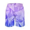 Herenshorts Triangle Two Tone Board Blauw en paars Comfortabele korte elastische taille Grote maat zwembroek heren