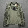 Vestes pour hommes Tactique Cargo Moto Veste Hommes Camouflage Combat Rétro Militaire Denim Macket Outwear Casual Armée Manteau S-2XL