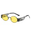 Óculos de Sol Armação Oca Steampunk Retro Masculino Redondo Punk Óculos Óculos de Sol Feminino UV400 Oculos Gafas De Sol