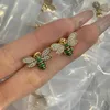 Diseñador de lujo Plata Pendientes de oro Mujer Pendientes de botón Pendientes Pendientes de aro Letra Aro de oreja Señoras Personalidad diamante Abejas Gotas para los oídos Regalo de fiesta con caja CGUE11 --15