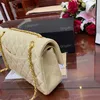 Bolso de diseñador clásico Bolso de mujer de lujo Bolsos de cadena de hombro Celosía de diamante Bolsos cruzados de cuero genuino para mujer Bolsos de dama 9 colores de calidad superior