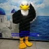 Mascot Costumes Black White Long Fur Eagle Hawk Tercel Tiercel Falcon Vulture Costume Cartoon Character Welcome Dinner Marketing Z256F