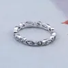 Cluster Rings 2023 Original 925 Silver Sparkling Leaves Ring For Women Resizable Wedding Engagement Pan Drop