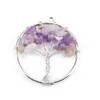 Mode 30 MM Levensboom Chakra Reiki Healing Natuursteen Hanger voor Sieraden maken Ketting accessoire