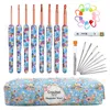 Dried Flowers Soft Handle Crochet Hook Set Wool Yarn Compilation Tools Sweater Needle 230729