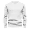 Heren T Shirts Mode Herfst Casual Lange Mouwen Ronde Hals Effen Kleur Shirt Heren Heren Compressie Cold Gear Tall