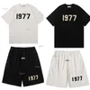 2023 Men's T-shirts Summer T-shirts Essentia Unisex 1977 Mens Tracksuits Printed Casual Sports Suit High Street Loose Short Sleeve M3