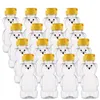 Tumblers 16Pack Plastic Honey Bottle 8Oz Bear Jars Squeeze with Flip Top Caps for Storing and Dispensing Juice 230729