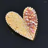 Broches SINLEERY Koreaanse Stijl Blauw Roze Kristal Hart Broche Pin vrouwen Mode-sieraden XZ172 SSB