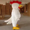 2018 Professional Make Adult Size White Chicken Mascot Costume Whole Cock Mascot251a