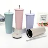 Tumblers 750/500ML Stainless Steel Straw Mug Reusable Tumbler Insulated Bottle With Lid Milk Tea Cup Thermos Drinkware Home Accessories 230729