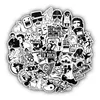 Car sticker 10 50pcs Black and White Stickers for Kids Laptop Skateboard Bicycle Motorcycle Cool JDM Car Styles Sticker Bomb Bumpe228U