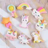 50Pcs lots Cute Unicorn Components Crafts Rainbow Cartoon Flatback Planar Resin Bow Materials DIY Arts Crafts Sticker Accessories 225N