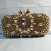 Evening Bags 17 Style Gold Stones Metal Clutches Bag Golden Hardcase Wedding Party Flower Bridal Handbag Clutch Purse 230729