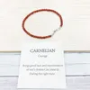 MG0146 Whole Natural Carnelian Anklet Handamde Red Agate Women's Mala Beads Anklet 4 mm Mini Gemstone Jewelry266T