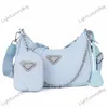 Riedizione del designer di marca tre in uno Borse a tracolla Borsa a tracolla in nylon con catena di moda Borse di lusso da donna Borsa classica per la spesa femminile con portafoglio piccolo 230726