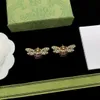 Oorbellen Designer Gold Stud Voor Vrouwen Oorringen Stud Letter Oorbellen Sieraden Set Valentijnsdag Cadeau Engagement 18 Stijlen