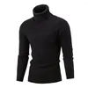 Maglioni da uomo Maglione dolcevita sottile casual invernale Maglioni caldi a maniche lunghe Maglieria Camicia morbida con fondo tinta unita taglie forti