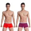 Cuecas 1 Pçs / lote Sexy Designers Homens Roupa Interior de Algodão Gay Boxer Shorts Boxers Mens Cueca Para Hombre