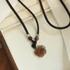 Chains Flower Collarbone Chain Necklace With Camellia Pendant Stylish Knitted