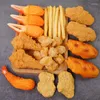 Decorative Flowers Artificial Hamburger Simulation Fried Chicken French Fries Model Decoration For Store Home Kitchen Fake Bread Po Props