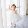 Girl Dresses White Lace For Girls Christening Baptism Gown Pearl Cake Outfits Clothes 1 Year Baby Birthday