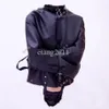 bdsm Sex Products sex toys Bondage Black Sofe Leather Adjustable Bolero Straitjacket257o