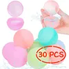 Sand Play Water Fun 30pcs Reusable Fighting Balls Adults Kids Summer Swimming Pool Silicone Playing Toys Bomb Balloons Games 230729