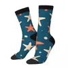 Chaussettes pour hommes Happy Compression Deep Sea Starfish Vintage Harajuku Pentagram Under The Street Style Seamless Crew Crazy Sock