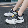 Children's Thick Sole Running Shoes Kids Casual Sports Trainers Breathable Mesh Walking Shoes with Air Cushion