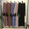 Vêtements ethniques islamique turquie dubaï vente mode à manches longues dentelle couture robe jupe pour les femmes