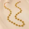 Choker Elegant Flower Daisy ClaVicle Necklace For Women Bridal Wedding Party Jewelry Korean Bead Pendant Birthday Presents
