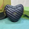 Femmes Deisgners Sacs Interlocking G Love Bag Sac à bandoulière Sacs à main en cuir Coeur Cross Body Purse Mini Luxury Wallet Messenger Totes