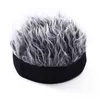 Boinas homens mulheres unissex famosas chapéus de cabelo retro hip hop gorro com cabelos cravos peruca capuzes de chapéu para chapéus