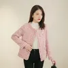 Vestes pour femmes printemps automne 2023 la veste petit parfum manteau mince célébrité survêtement Tweed simple boutonnage femme haut marée