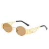 Óculos de Sol Armação Oca Steampunk Retro Masculino Redondo Punk Óculos Óculos de Sol Feminino UV400 Oculos Gafas De Sol